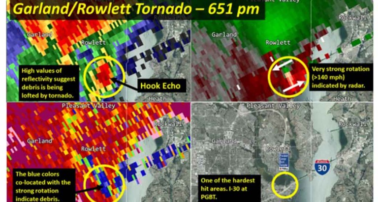Dozens die in tornadoes & flooding from TX to IL