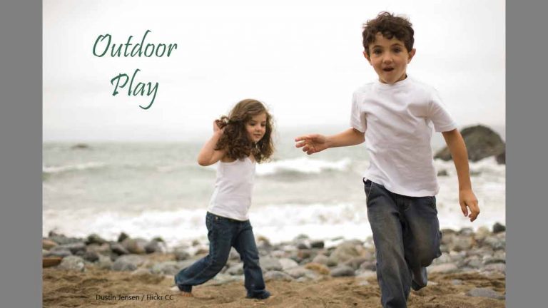 Playing outdoors can improve kids’ well-being