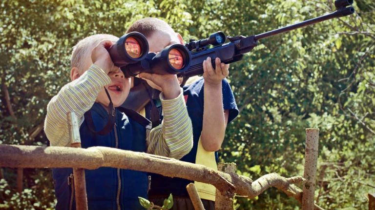 Many kids spend time with firearms