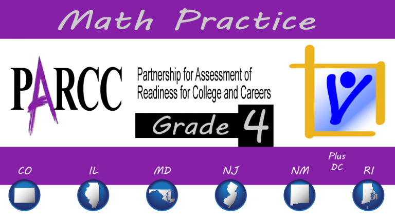 Grade 4 PARCC math: add fraction grids