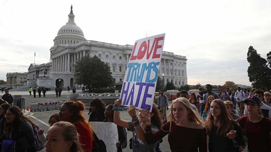 Montgomery Co. students walk out over Trump