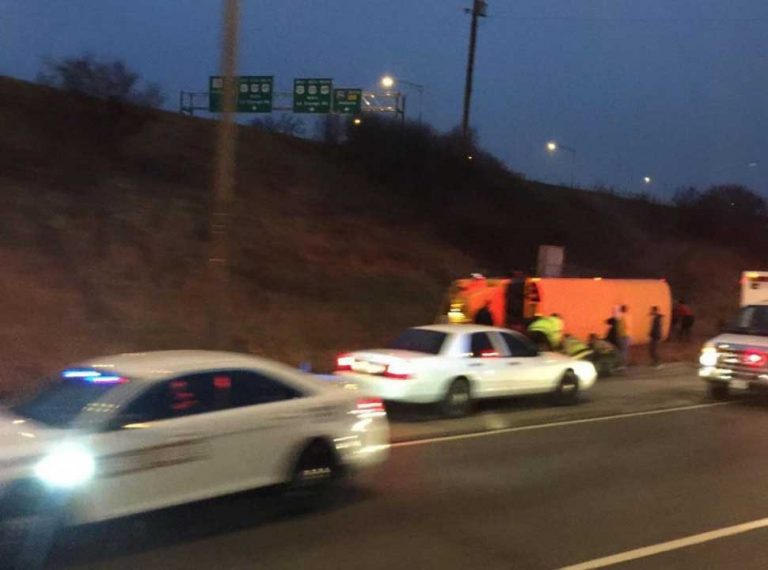 Team bus rolls over on I-294 tollway in IL