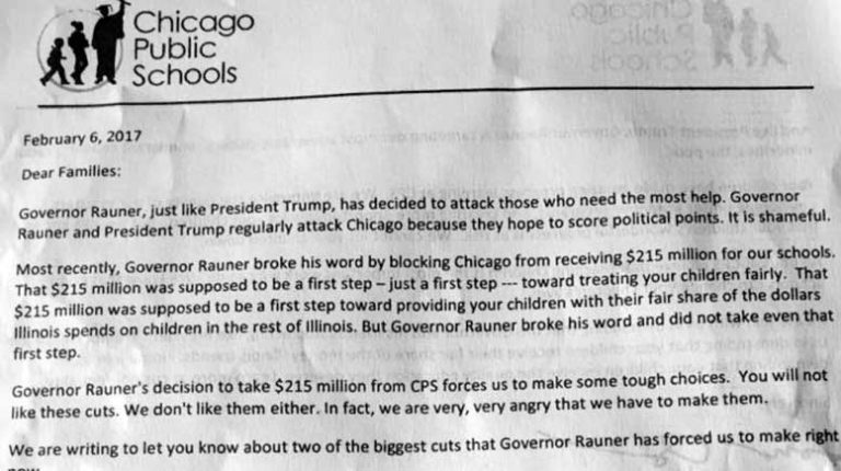 Chicago Public Schools: Rauner cheats kids