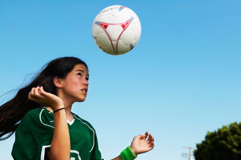 Likely to get a concussion: female soccer players