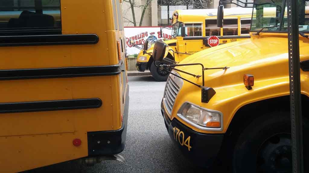 The circus brought busloads of students to downtown Baltimore on Friday April 21 2017