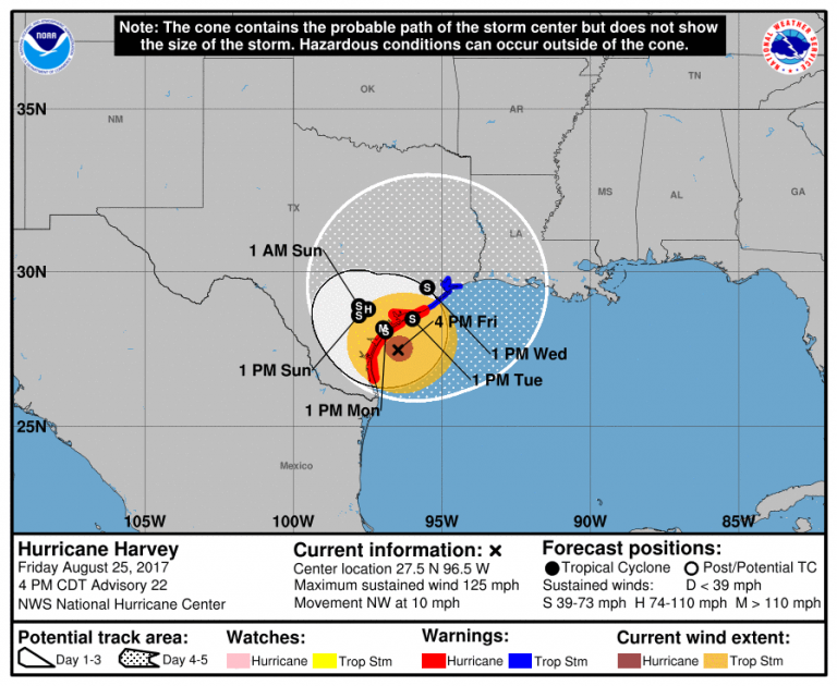 Hurricane Harvey may dump >30" of rain on Texas