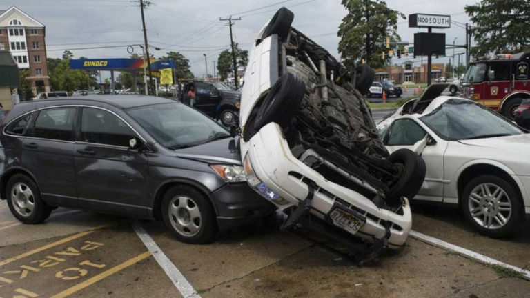 Possible tornado in Salisbury turns over cars