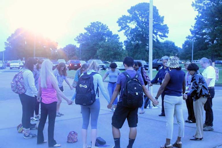Students celebrate Prayer at the Pole Day