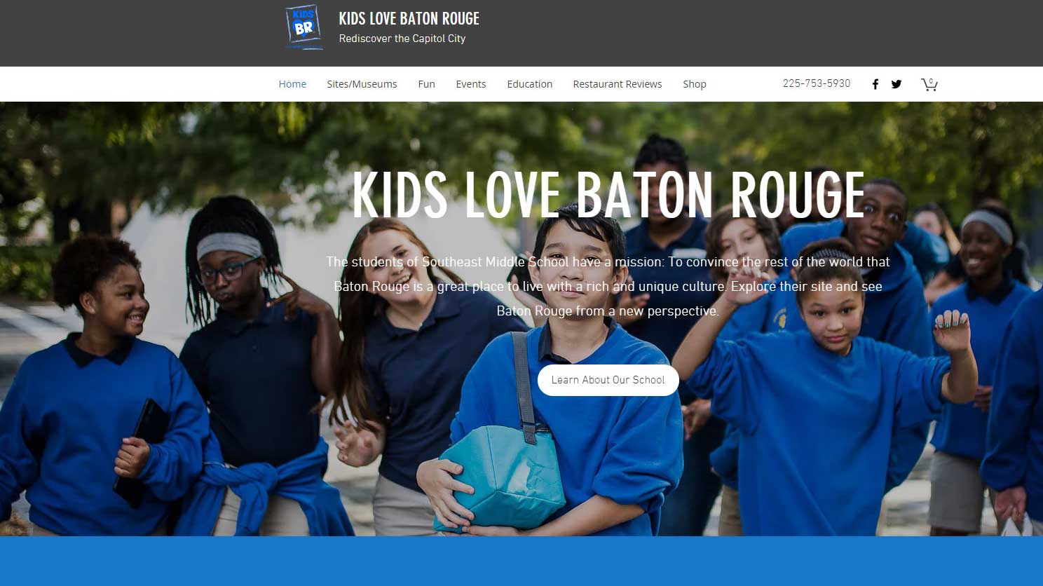 8th graders create “Kids Love Baton Rouge” site