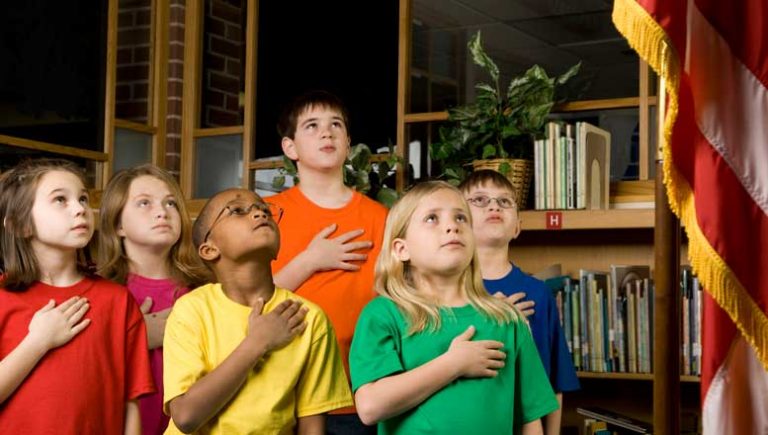 TX backs expulsion for not standing during pledge
