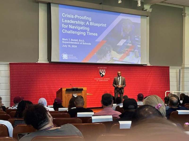 Anne Arundel supt. speaks to principals at Harvard