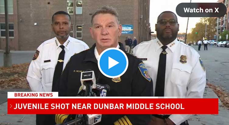 Baltimore student shot near school on Veterans Day