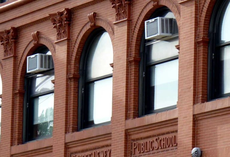 Fans and half days help Cleveland High cope with heat